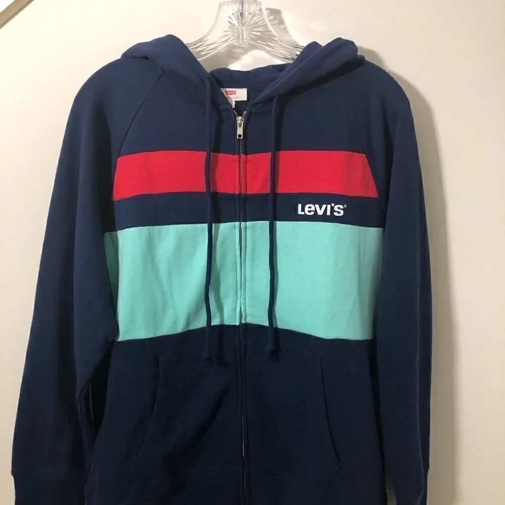 Levi’s Striped Zippered Hoodie -Size Small